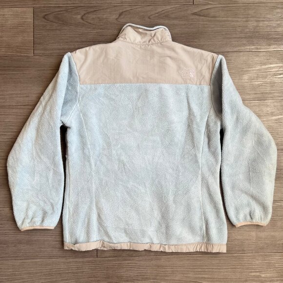 The North Face Youth Denali Fleece Full Zip Jacket Light Blue Girls Size L - Picture 2 of 6